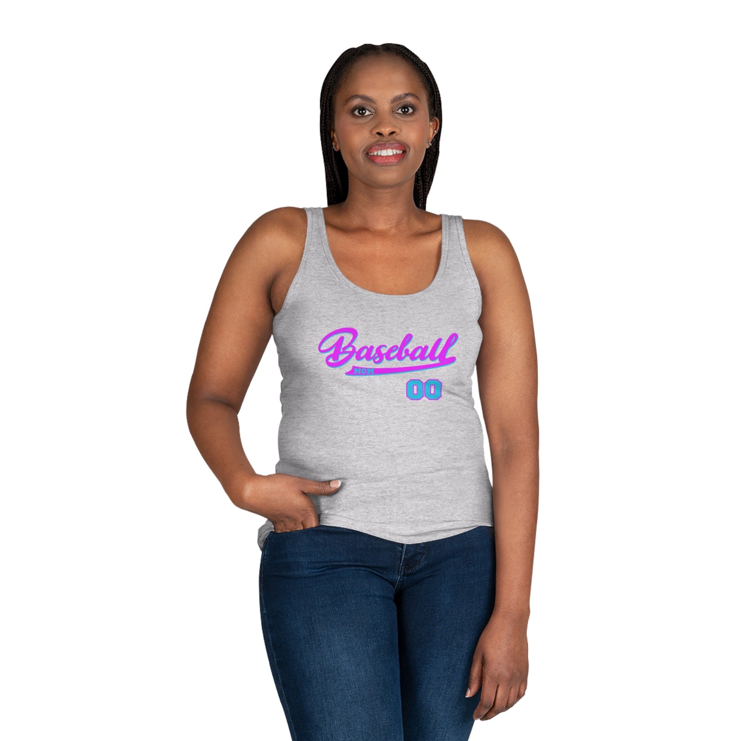 Customizable Women's Baseball Mom Tank Top - Sporty & Stylish
