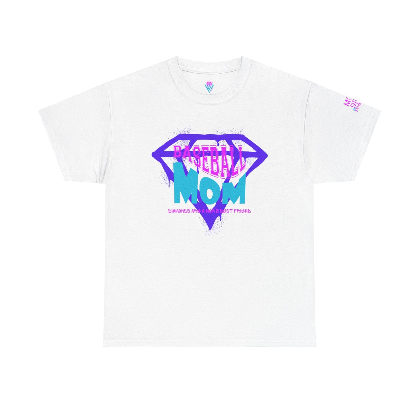 King Drip 27 Baseball Mom Drip "Diamonds Are a Mom's Best Friend" Edition T-Shirt (CUSTOM NAME AND NUMBER)