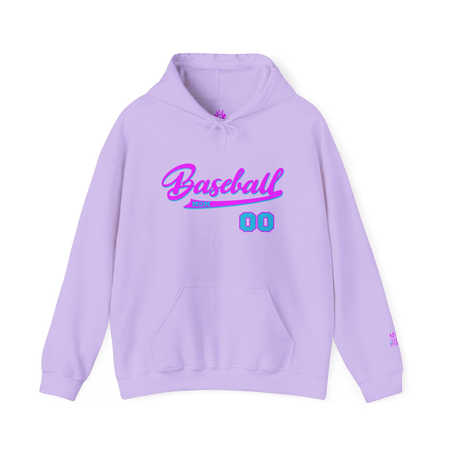 King Drip 27 MOM DRIP Custom Baseball Mom Hooded Sweatshirt - Unisex Heavy Blendâ„¢