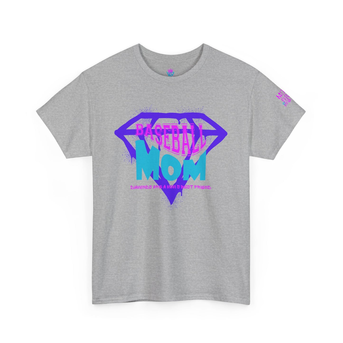 King Drip 27 Baseball Mom Drip "Diamonds Are a Mom's Best Friend" Edition T-Shirt (CUSTOM NAME AND NUMBER)