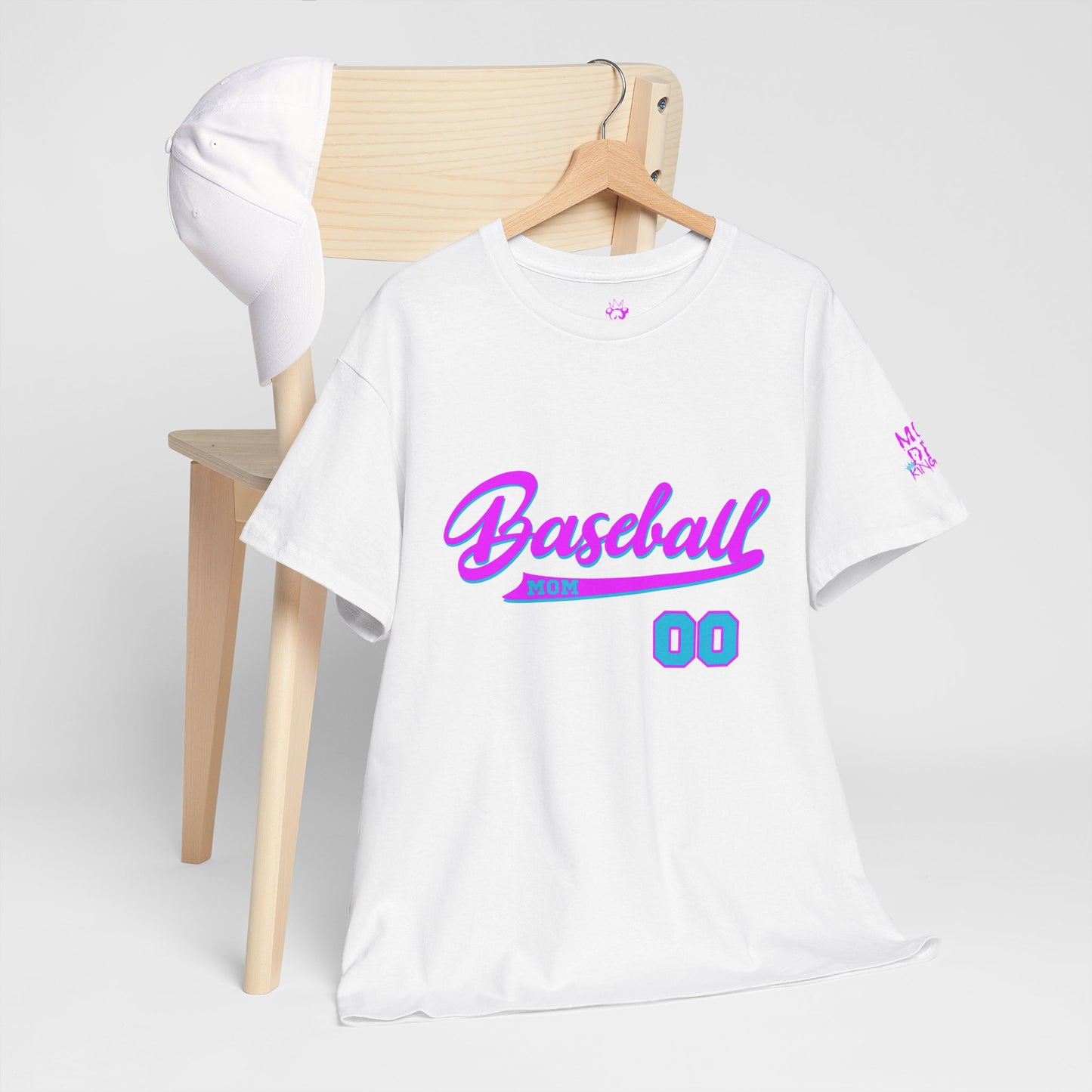 King Drip 27 Baseball Mom Custom T-Shirt - Custom Name & Number Unisex Heavy Cotton Shirt