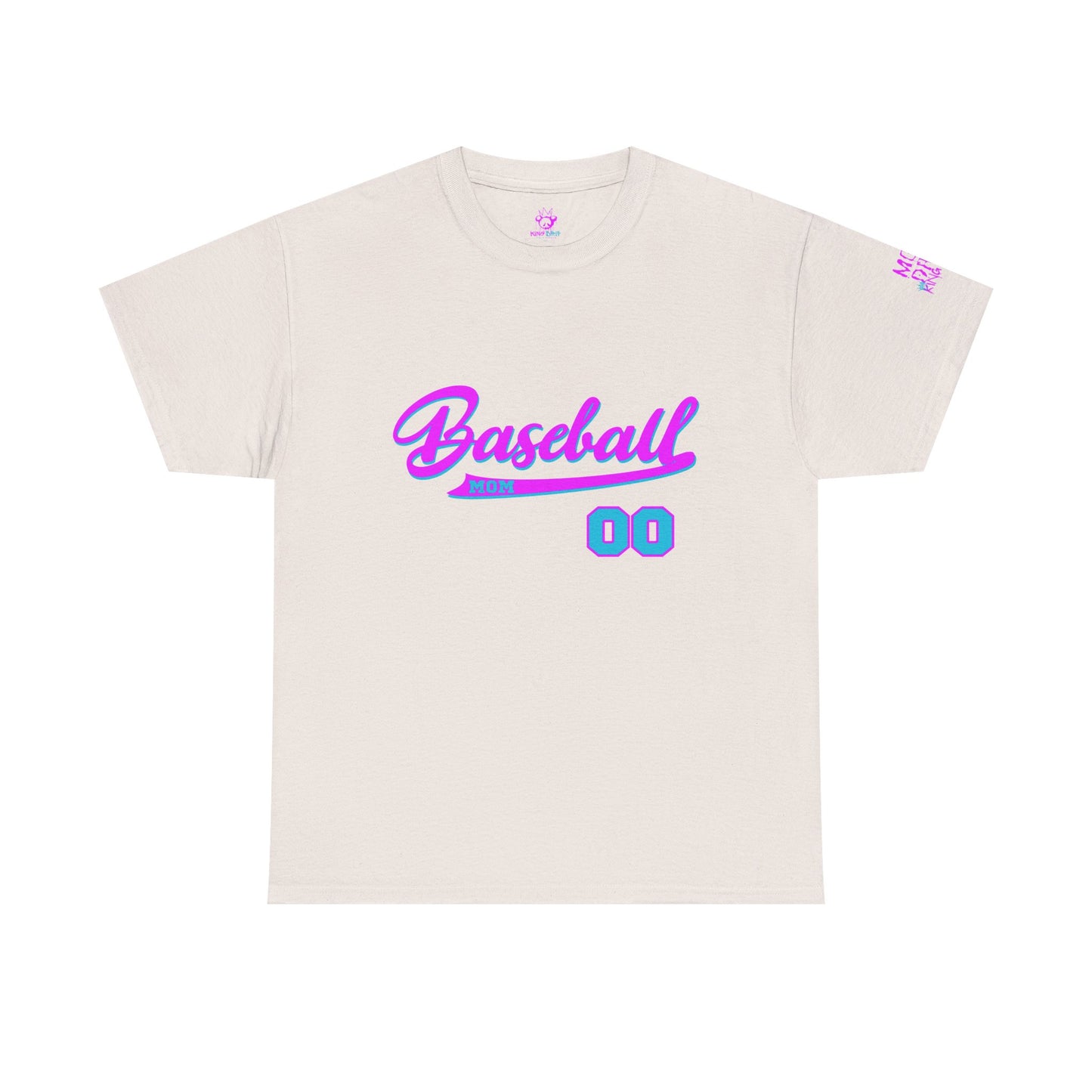King Drip 27 Baseball Mom Custom T-Shirt - Custom Name & Number Unisex Heavy Cotton Shirt