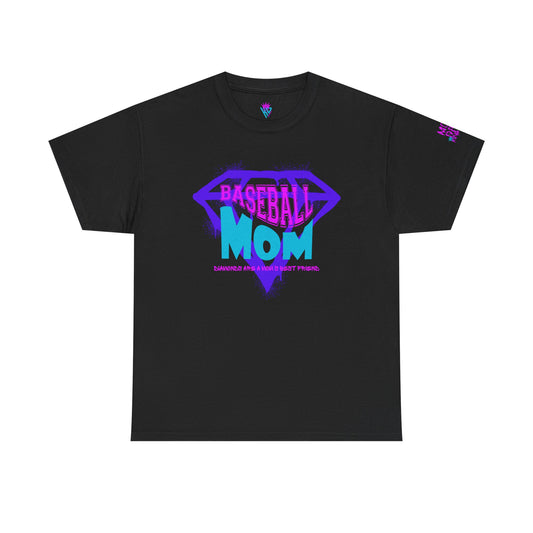 King Drip 27 Baseball Mom Drip "Diamonds Are a Mom's Best Friend" Edition T-Shirt (CUSTOM NAME AND NUMBER)