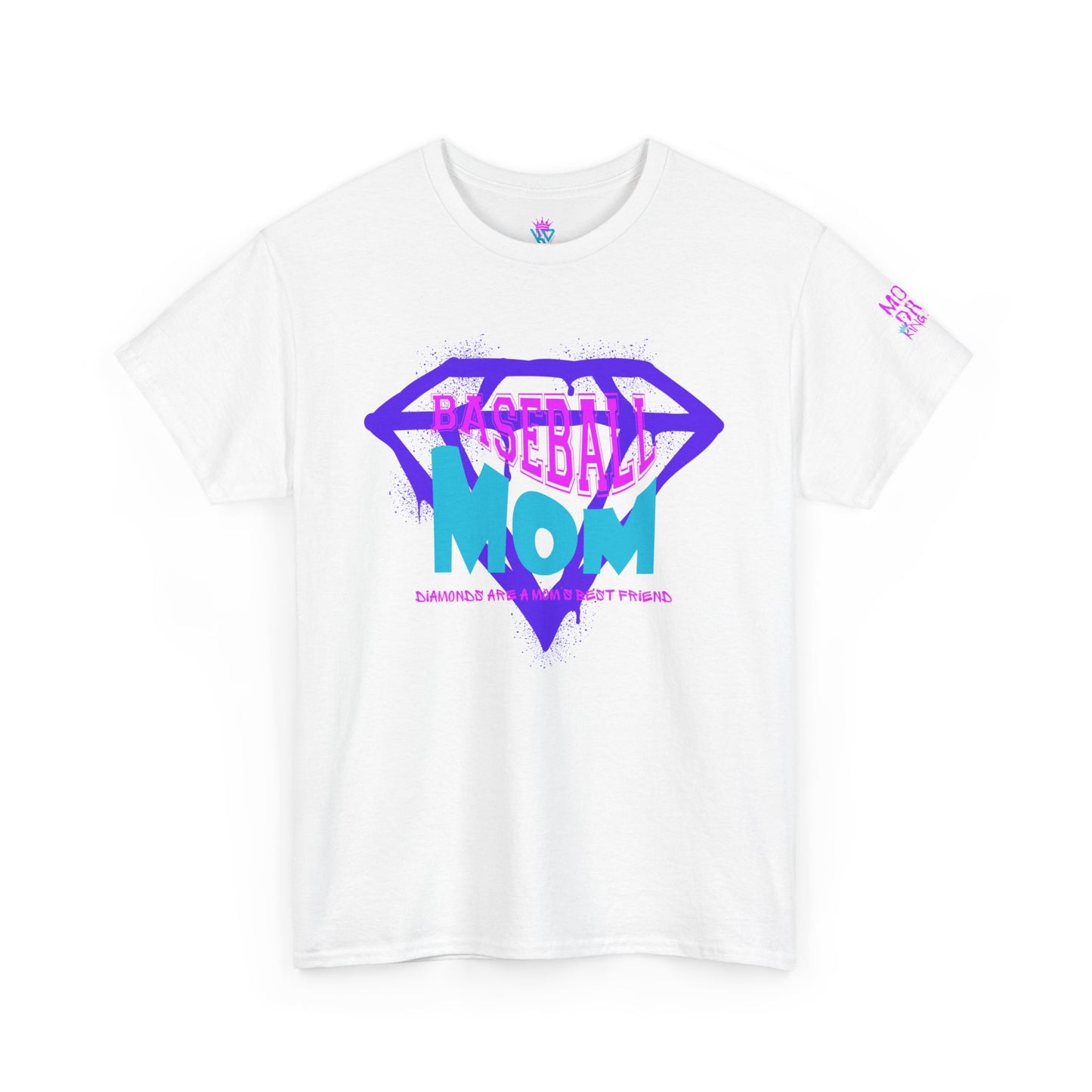 King Drip 27 Baseball Mom Drip "Diamonds Are a Mom's Best Friend" Edition T-Shirt (CUSTOM NAME AND NUMBER)