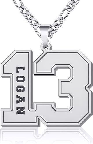 Custom Number Charm and Necklace with Name 00-99 (Please leave message with name and number)