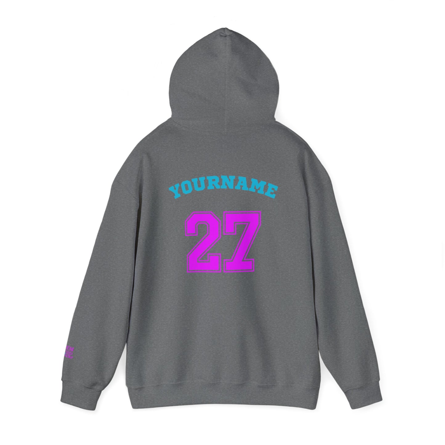 King Drip 27 MOM DRIP Custom Baseball Mom Hooded Sweatshirt - Unisex Heavy Blendâ„¢