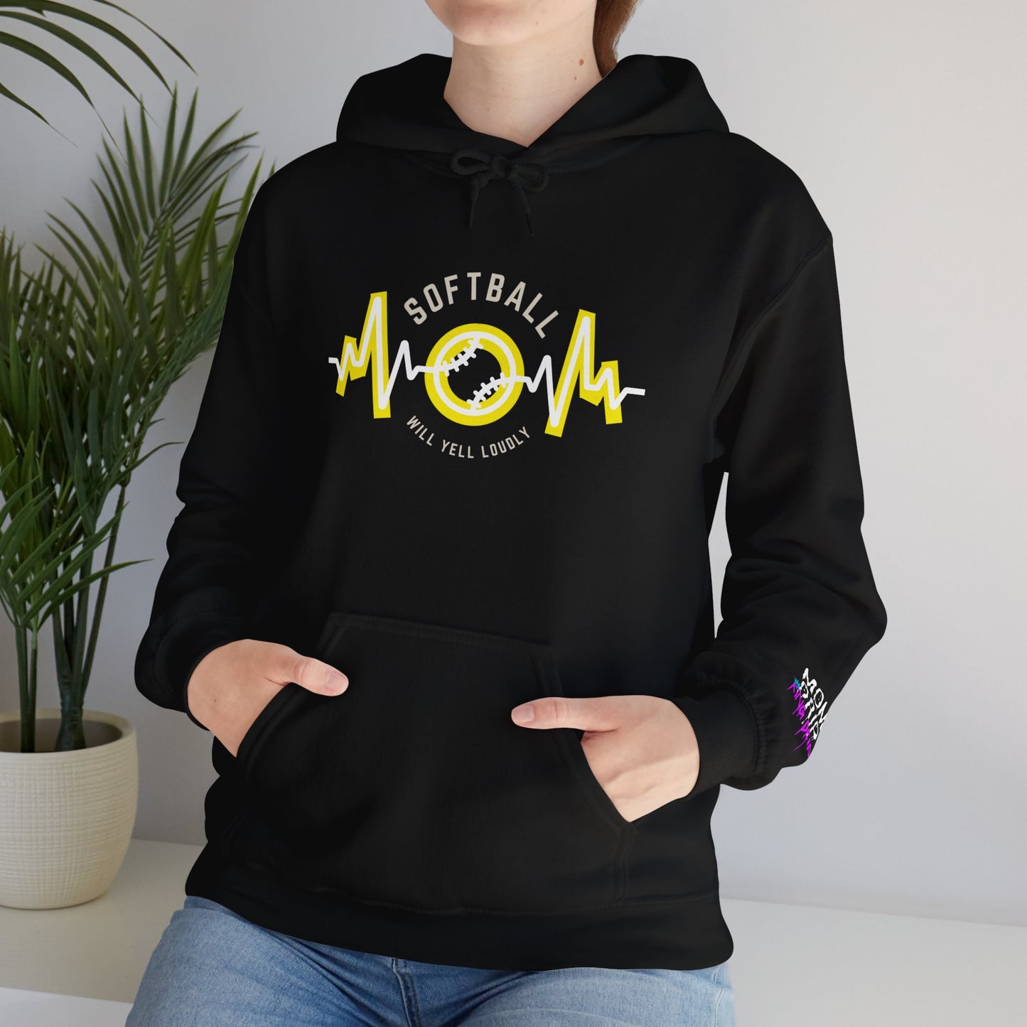 Softball Mom Unisex Heavy Blend™ Hooded Sweatshirt King Drip 27 Softball Mom "Softball Life Line" Edition