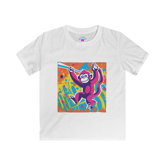 Monkey Bat Kids Softstyle Tee