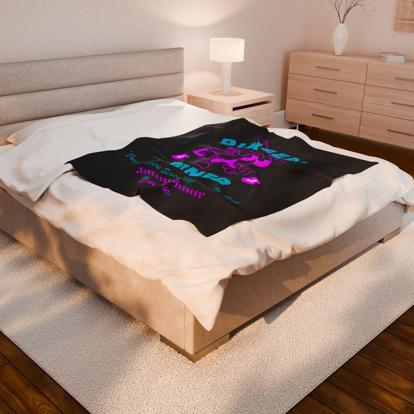 King Drip 27 Retro Diner Plush Blanket - Cozy Velveteen Throw