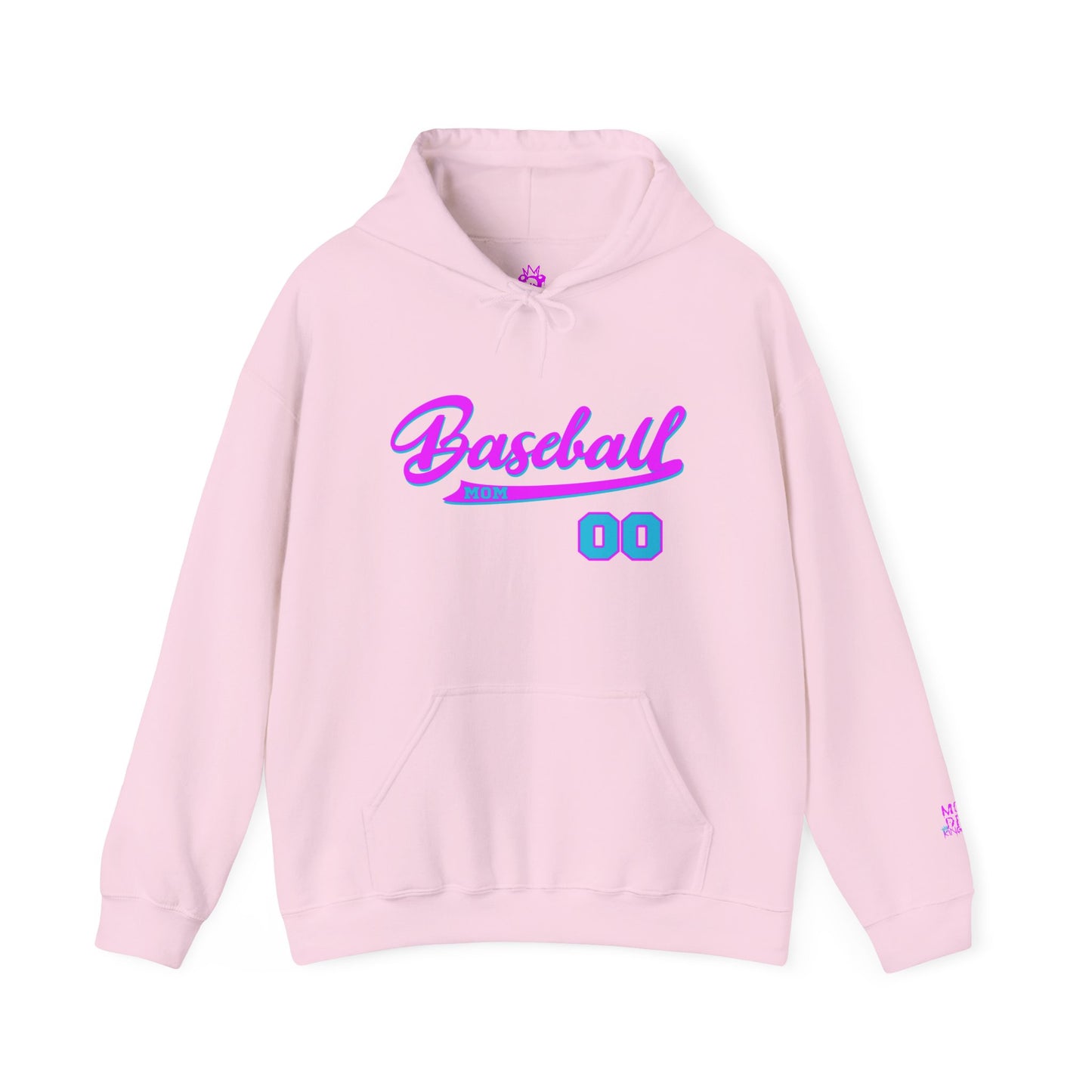 King Drip 27 MOM DRIP Custom Baseball Mom Hooded Sweatshirt - Unisex Heavy Blendâ„¢