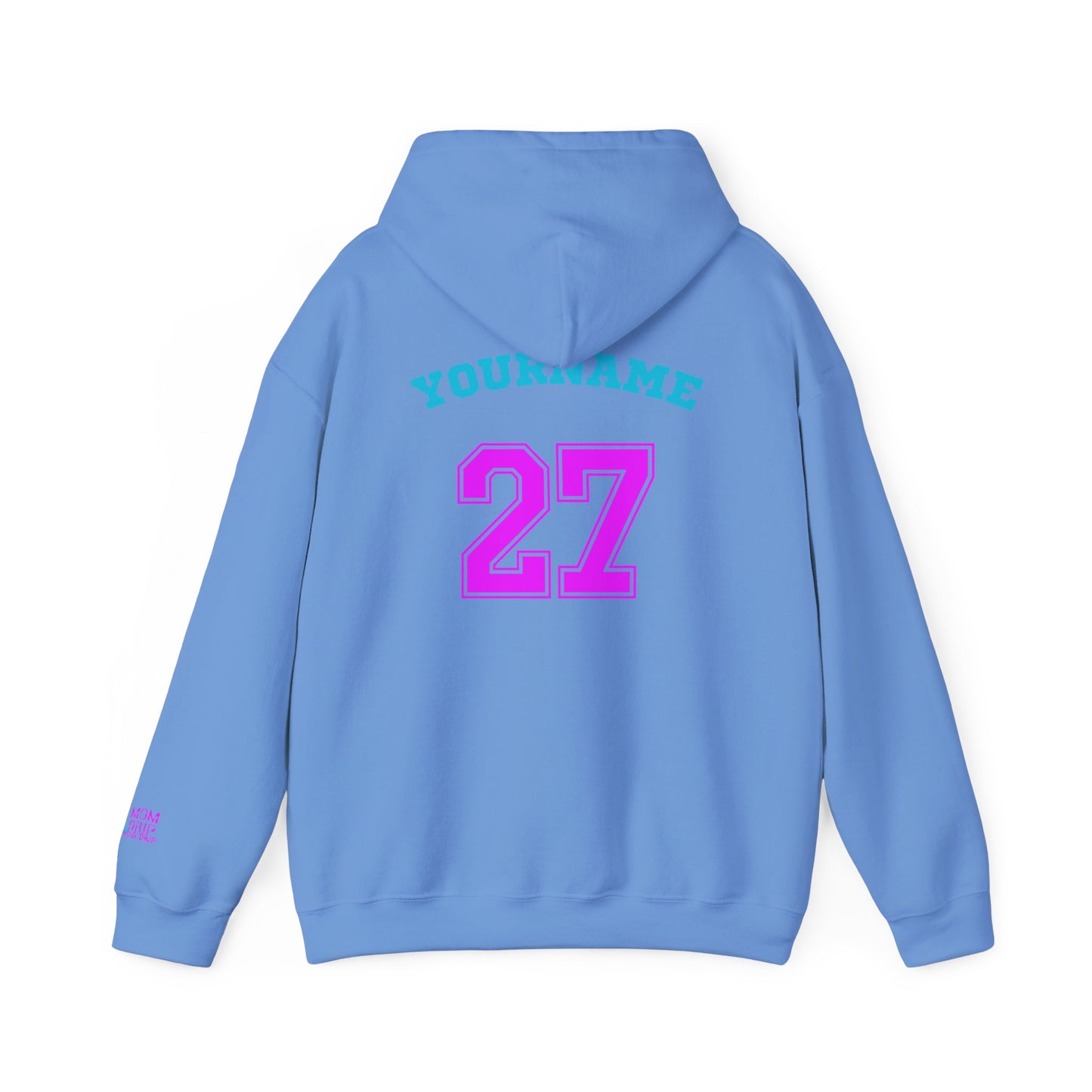 King Drip 27 MOM DRIP Custom Baseball Mom Hooded Sweatshirt - Unisex Heavy Blend™
