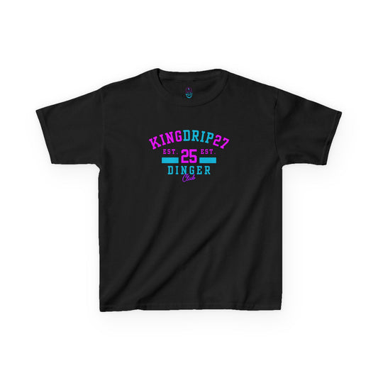 Kids Heavy Cotton Tee - KINGDRIP27 Dinger Club T-Shirt