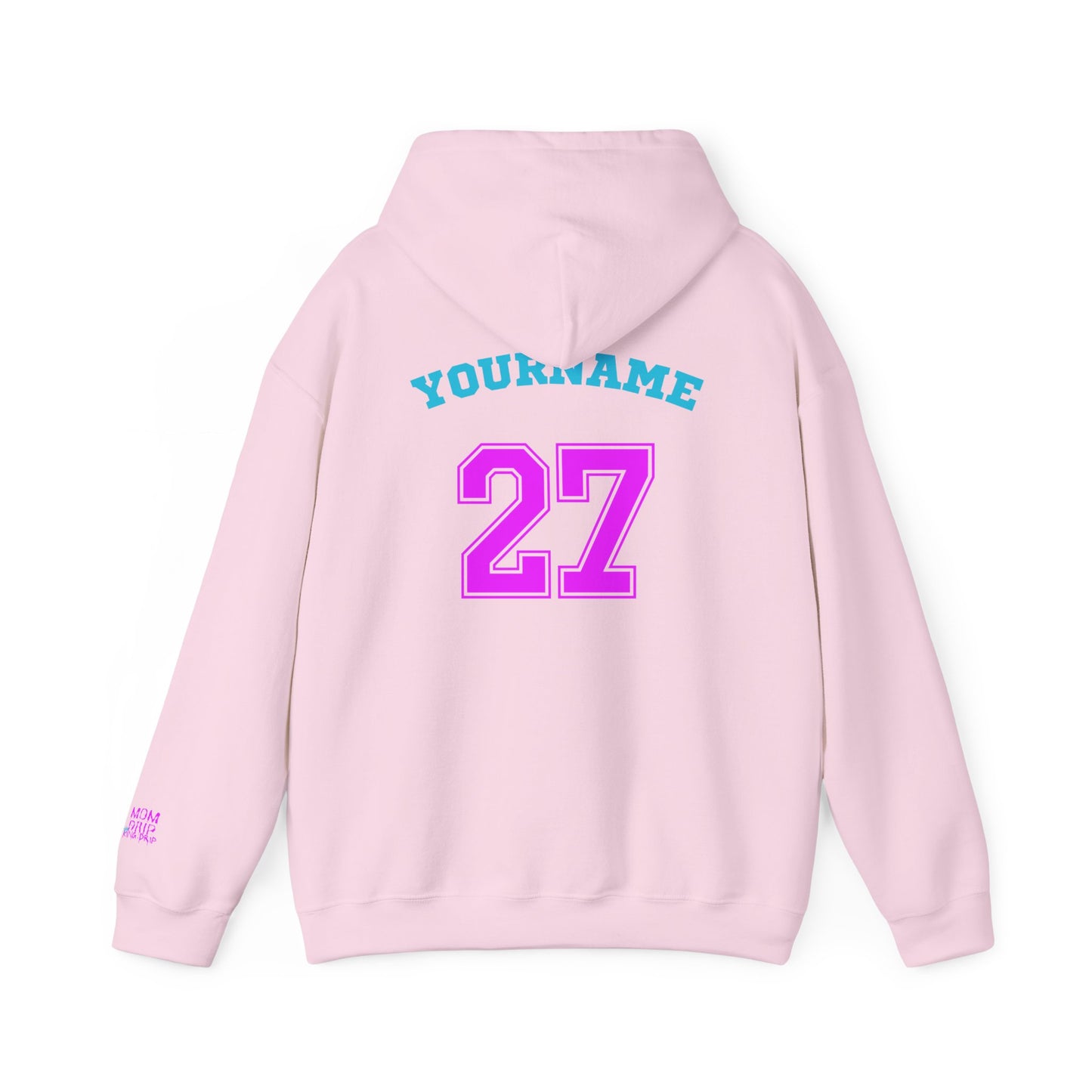 King Drip 27 MOM DRIP Custom Baseball Mom Hooded Sweatshirt - Unisex Heavy Blend™