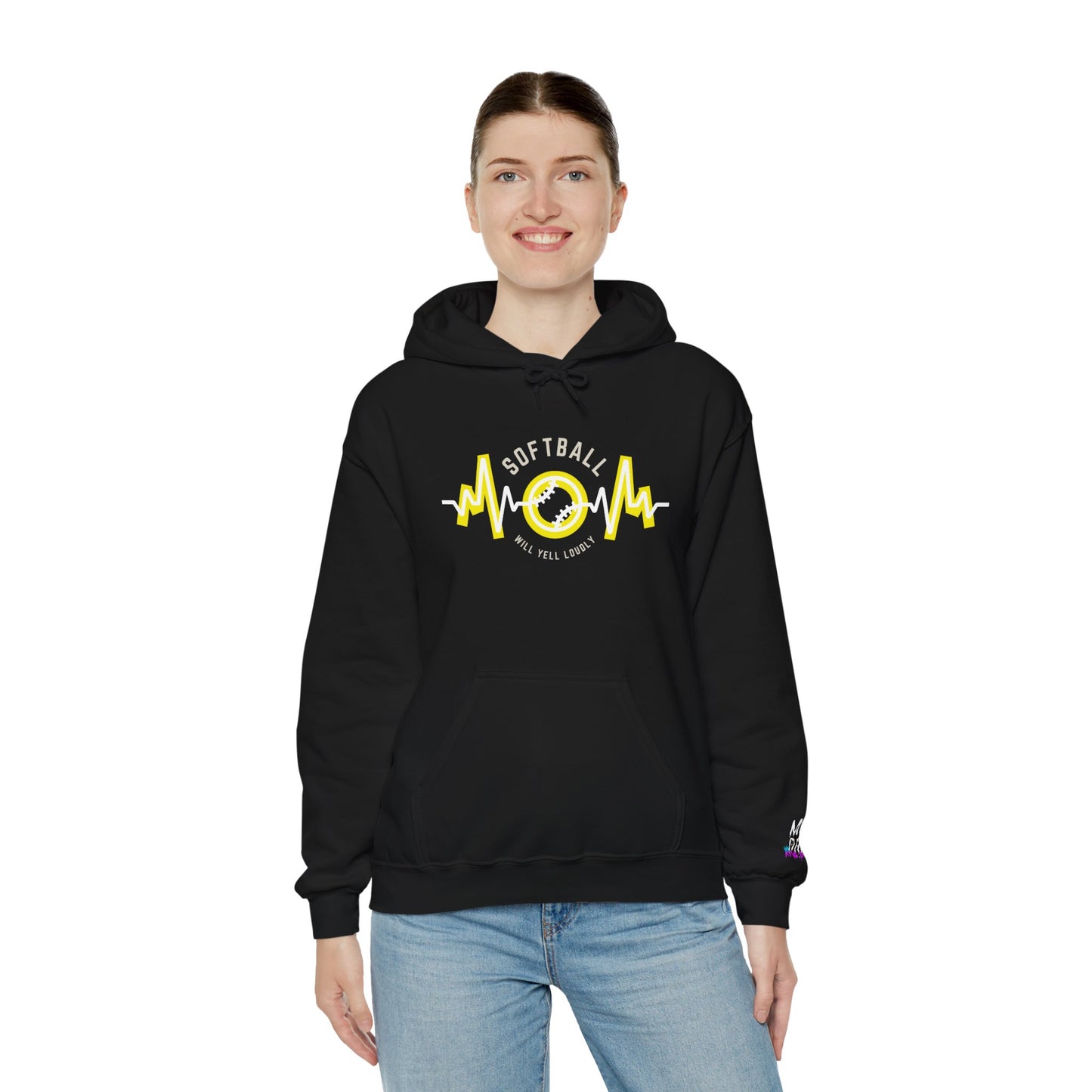Softball Mom Unisex Heavy Blend™ Hooded Sweatshirt King Drip 27 Softball Mom "Softball Life Line" Edition