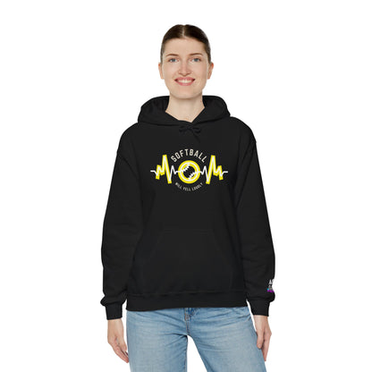 Softball Mom Unisex Heavy Blend™ Hooded Sweatshirt King Drip 27 Softball Mom "Softball Life Line" Edition