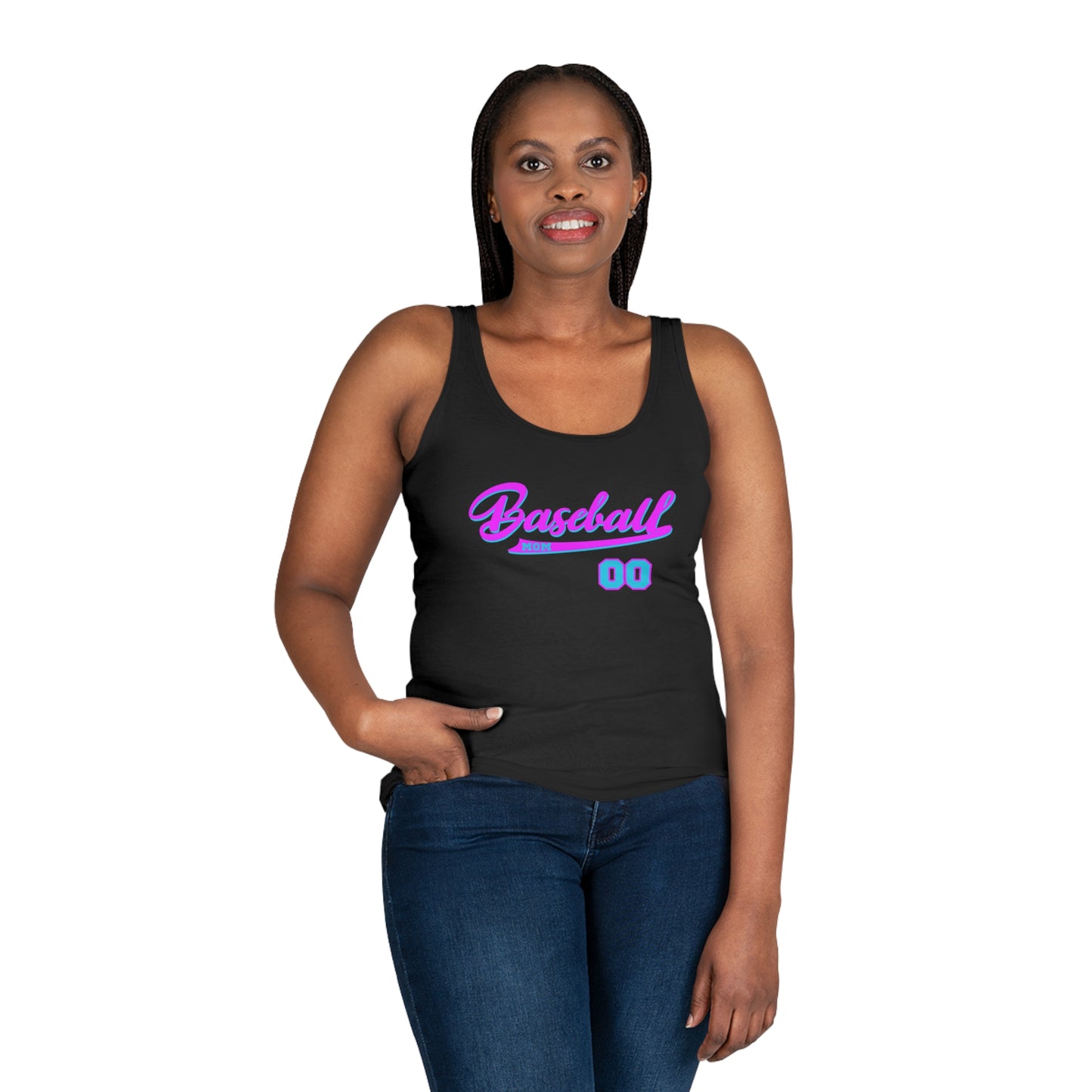 Customizable Women's Baseball Mom Tank Top - Sporty & Stylish