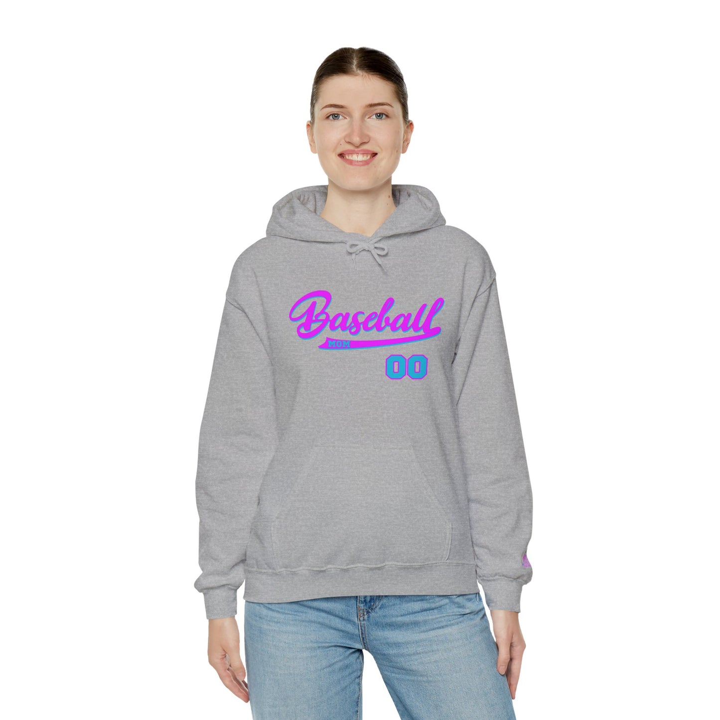 King Drip 27 MOM DRIP Custom Baseball Mom Hooded Sweatshirt - Unisex Heavy Blend™