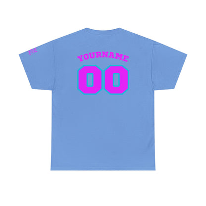 King Drip 27 Baseball Mom Custom T-Shirt - Custom Name & Number Unisex Heavy Cotton Shirt