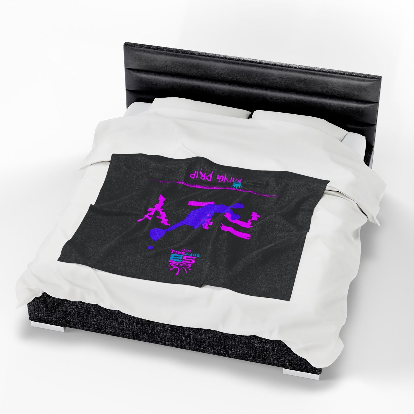 King Drip Velveteen Plush Blanket - King Drip 27 SOFTBALL DRIP "FLY" Edition Plush Blanket
