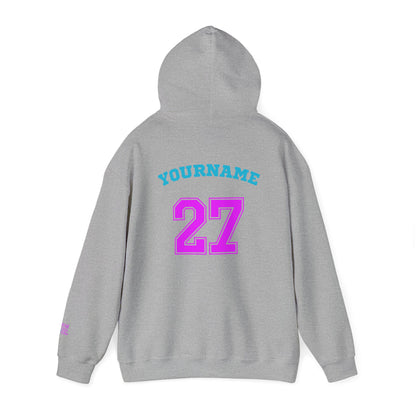 King Drip 27 MOM DRIP Custom Baseball Mom Hooded Sweatshirt - Unisex Heavy Blend™