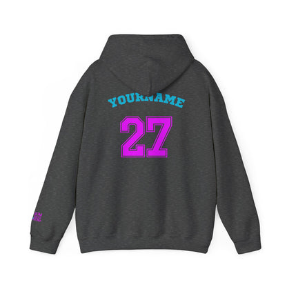 King Drip 27 MOM DRIP Custom Baseball Mom Hooded Sweatshirt - Unisex Heavy Blend™