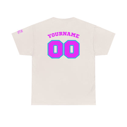 King Drip 27 Baseball Mom Custom T-Shirt - Custom Name & Number Unisex Heavy Cotton Shirt
