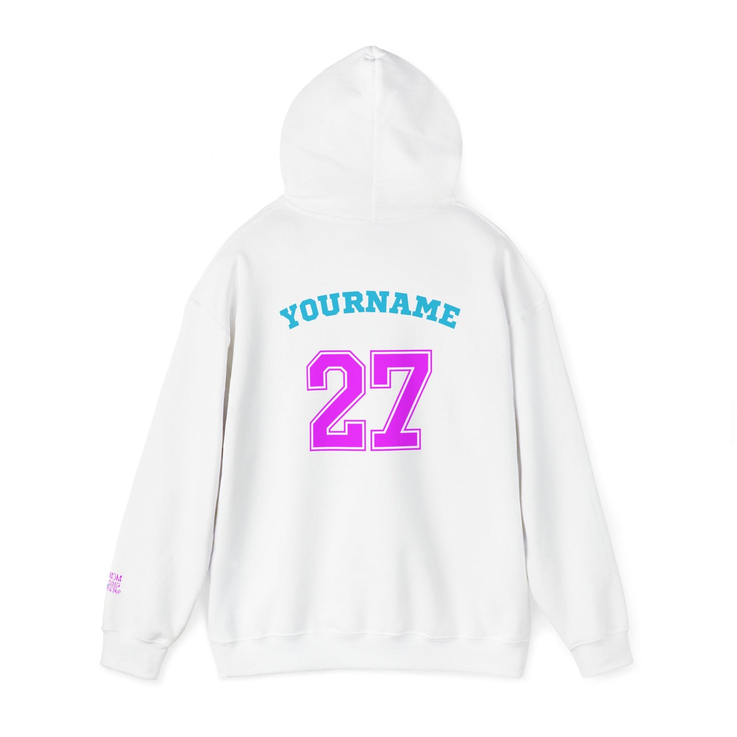 King Drip 27 MOM DRIP Custom Baseball Mom Hooded Sweatshirt - Unisex Heavy Blend™