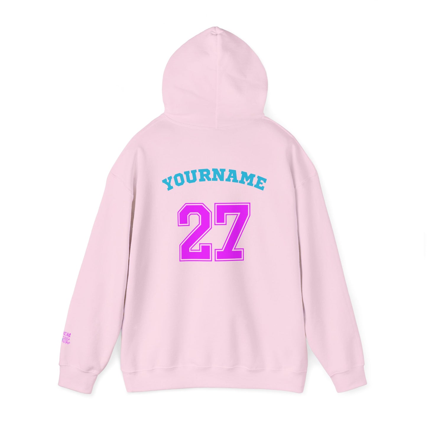 King Drip 27 MOM DRIP Custom Baseball Mom Hooded Sweatshirt - Unisex Heavy Blend™