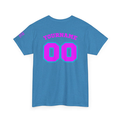 King Drip 27 Baseball Mom Custom T-Shirt - Custom Name & Number Unisex Heavy Cotton Shirt