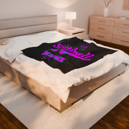 Customized Softball Mom Velveteen Blanket - Cozy & Personalized Gift