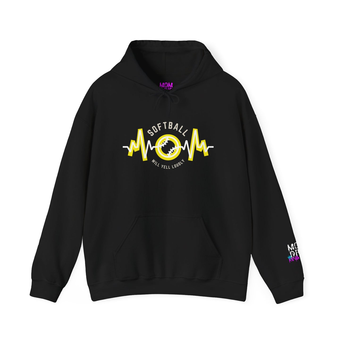 Softball Mom Unisex Heavy Blend™ Hooded Sweatshirt King Drip 27 Softball Mom "Softball Life Line" Edition