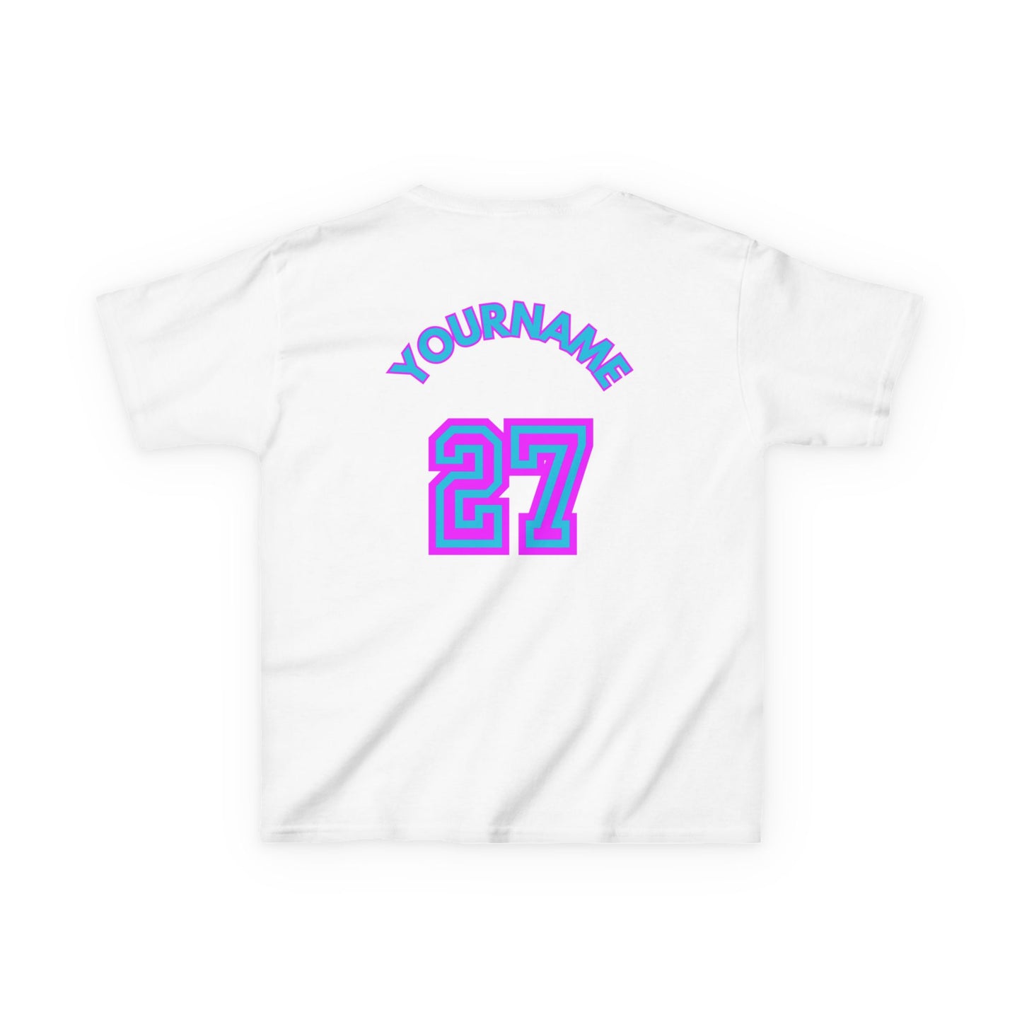 キングドリップ27 Personalized Kids Heavy Cotton Tee - Customizable Sports Tee with Japanese Design