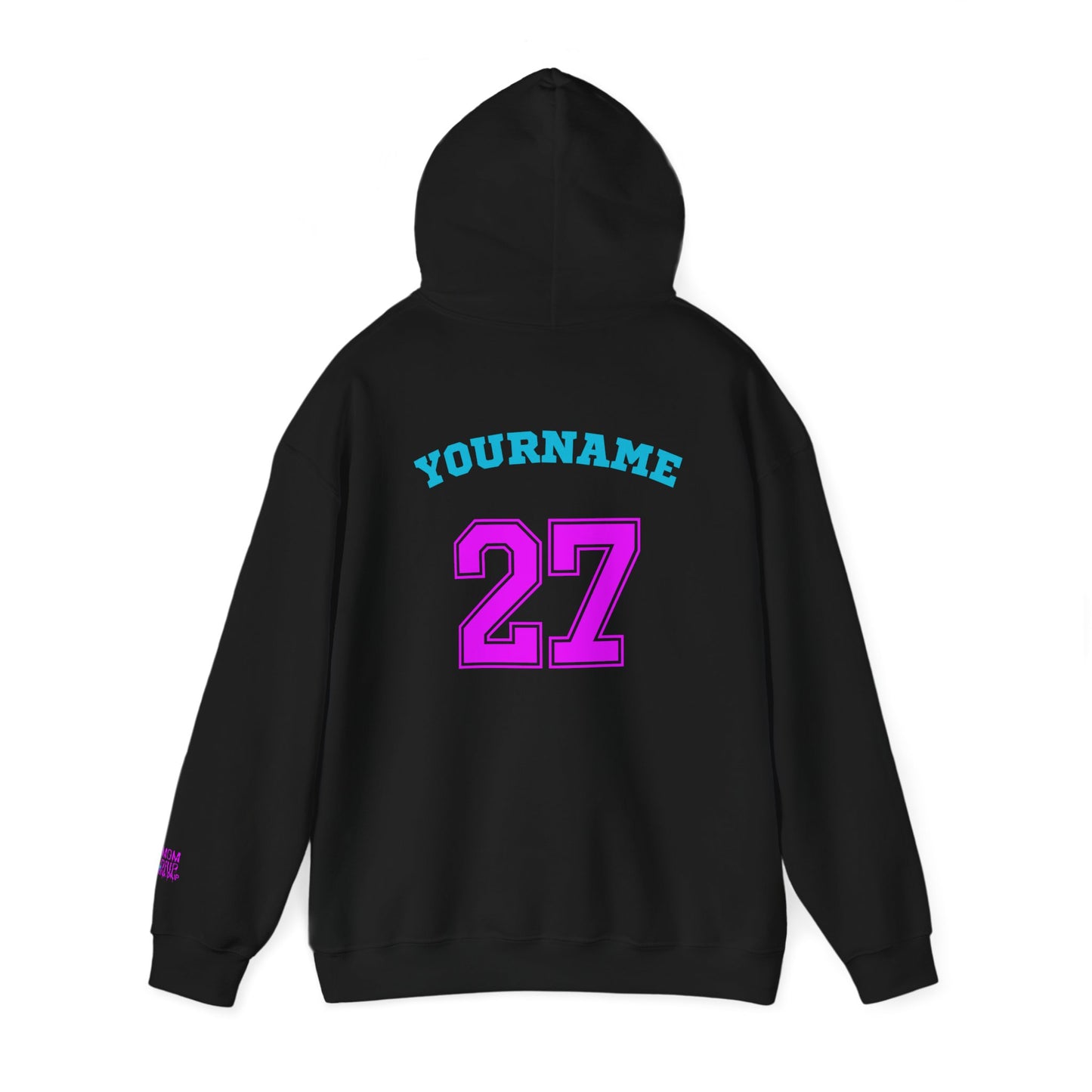 King Drip 27 MOM DRIP Custom Baseball Mom Hooded Sweatshirt - Unisex Heavy Blend™