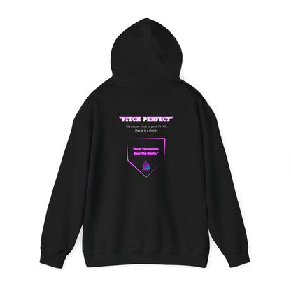 King Drip 27 Softball Drip "Pitch Perfect"  Unisex Heavy Blend™ Hooded Sweatshirt - Pitch Perfect Softball Design