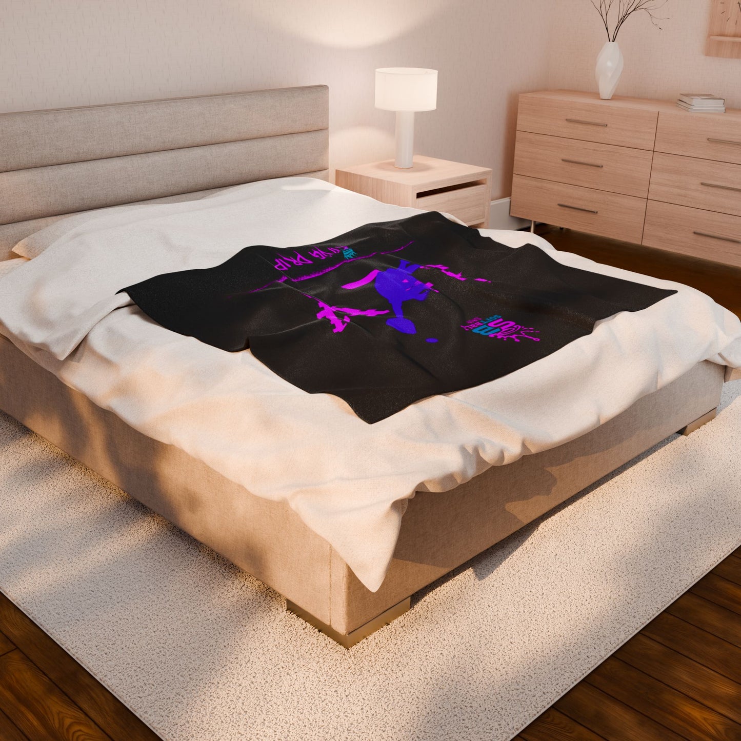 King Drip Velveteen Plush Blanket - King Drip 27 SOFTBALL DRIP "FLY" Edition Plush Blanket