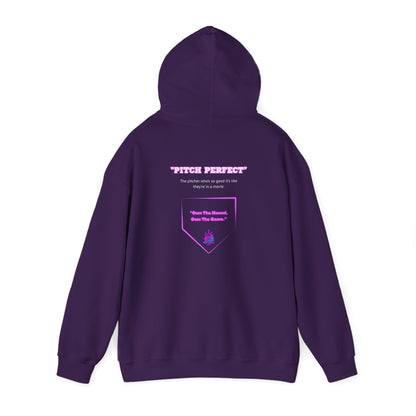 King Drip 27 Softball Drip "Pitch Perfect"  Unisex Heavy Blend™ Hooded Sweatshirt - Pitch Perfect Softball Design