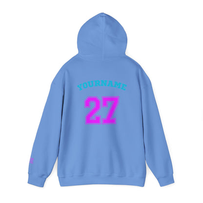 King Drip 27 MOM DRIP Custom Baseball Mom Hooded Sweatshirt - Unisex Heavy Blend™