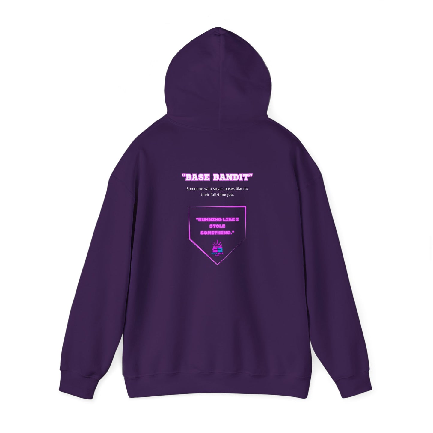 King Drip 27 Softball Drip "Base Bandit" Heavy Blend™ Hooded Sweatshirt - "RUNNING LIKE I STOLE SOMETHING"