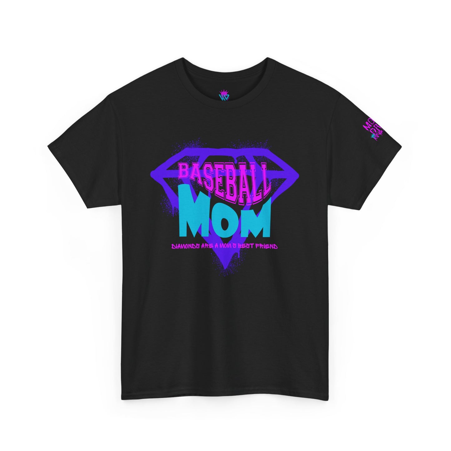 King Drip 27 Baseball Mom Drip "Diamonds Are a Mom's Best Friend" Edition T-Shirt (CUSTOM NAME AND NUMBER)