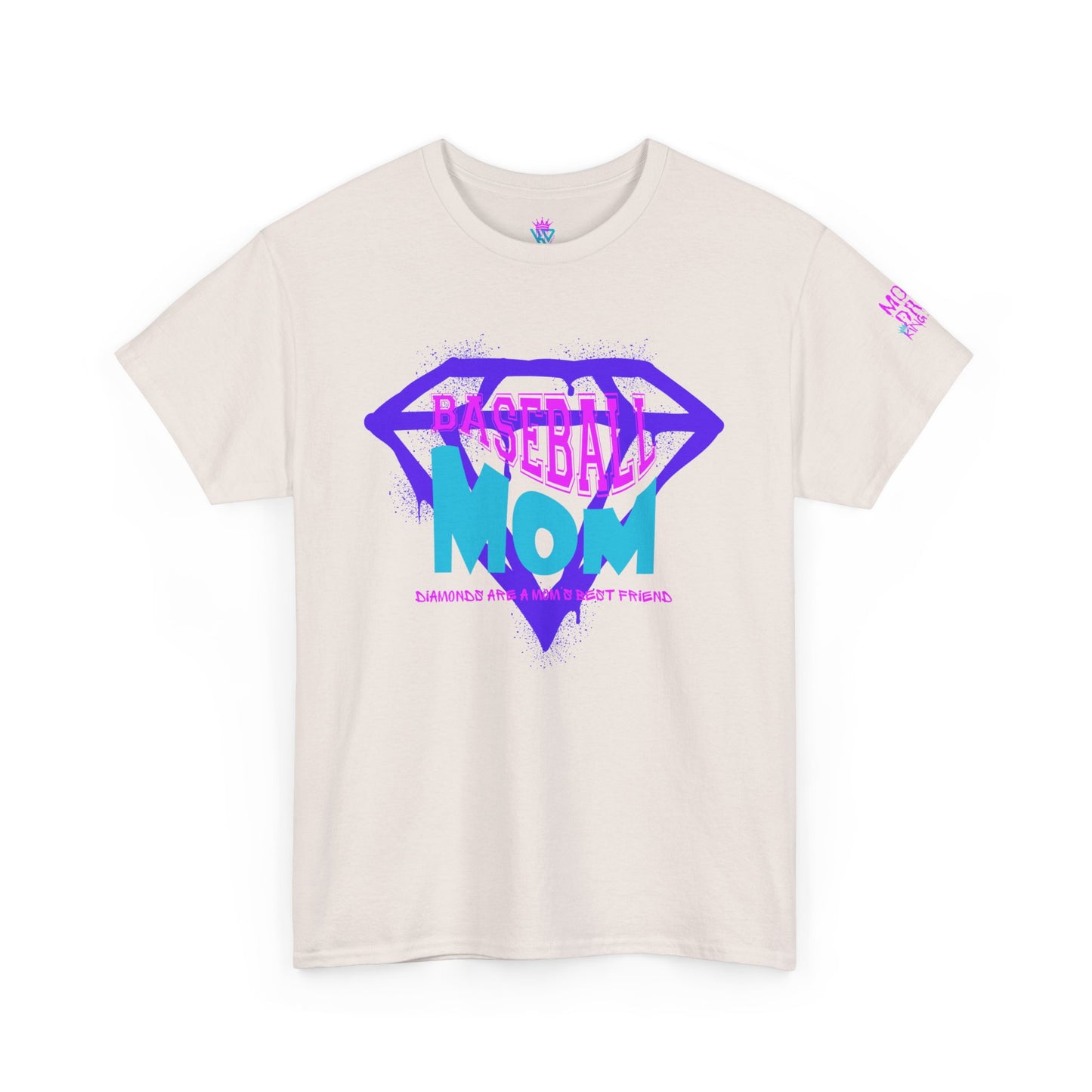 King Drip 27 Baseball Mom Drip "Diamonds Are a Mom's Best Friend" Edition T-Shirt (CUSTOM NAME AND NUMBER)