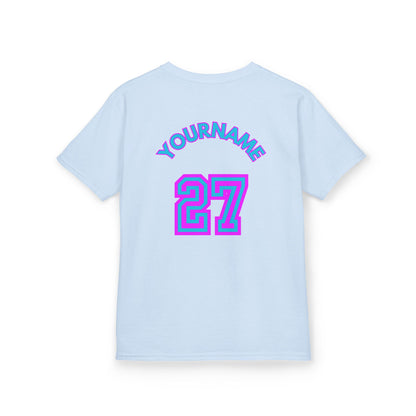 キングドリップ27 Personalized Kids Heavy Cotton Tee - Customizable Sports Tee with Japanese Design