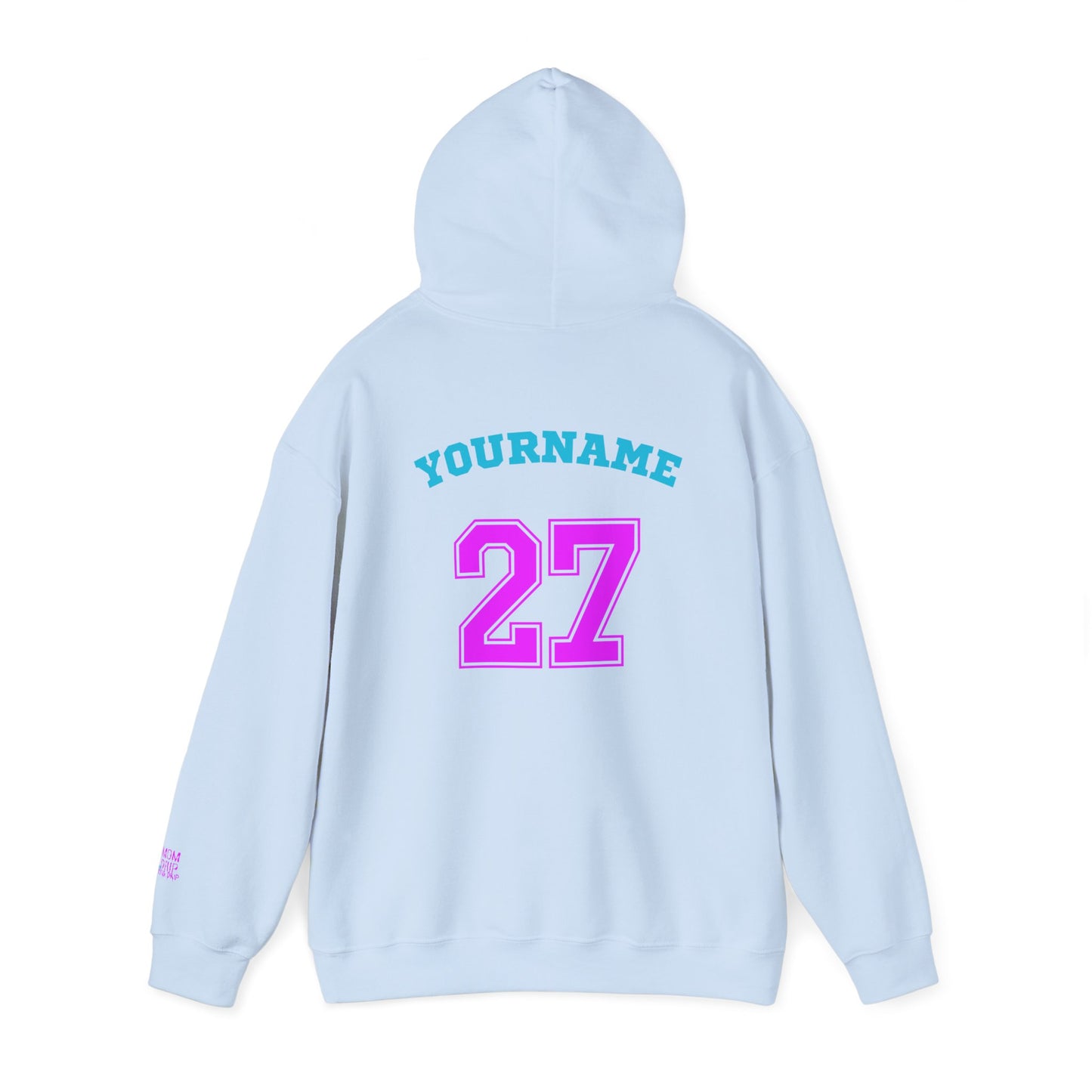 King Drip 27 MOM DRIP Custom Baseball Mom Hooded Sweatshirt - Unisex Heavy Blend™