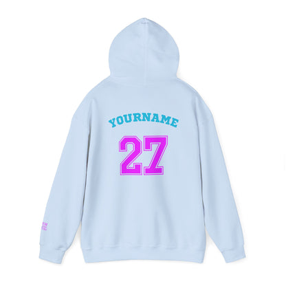 King Drip 27 MOM DRIP Custom Baseball Mom Hooded Sweatshirt - Unisex Heavy Blend™