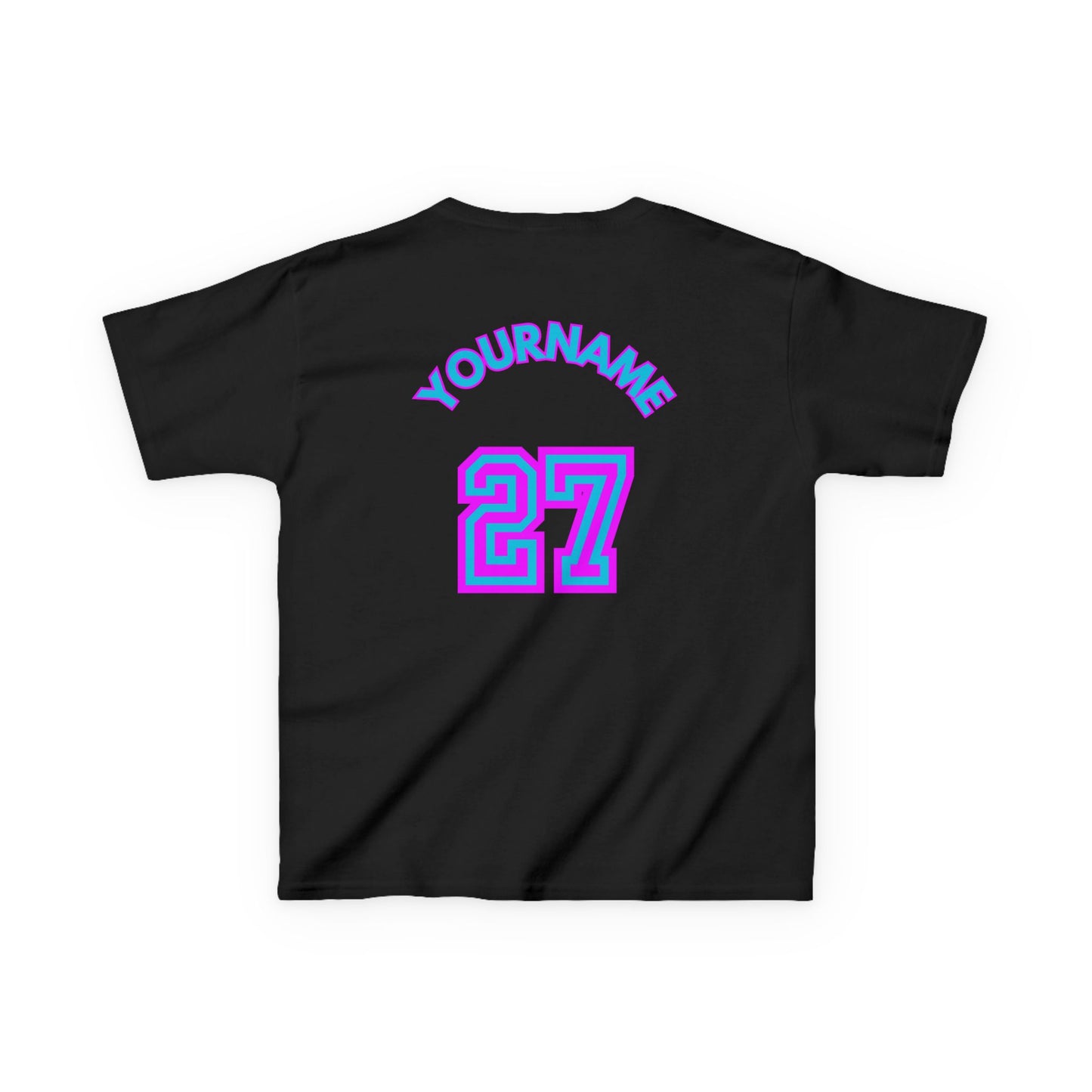 キングドリップ27 Personalized Kids Heavy Cotton Tee - Customizable Sports Tee with Japanese Design
