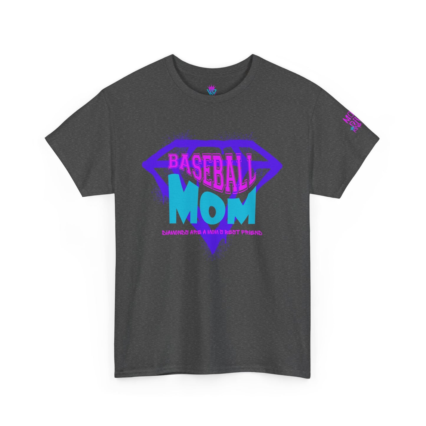 King Drip 27 Baseball Mom Drip "Diamonds Are a Mom's Best Friend" Edition T-Shirt (CUSTOM NAME AND NUMBER)