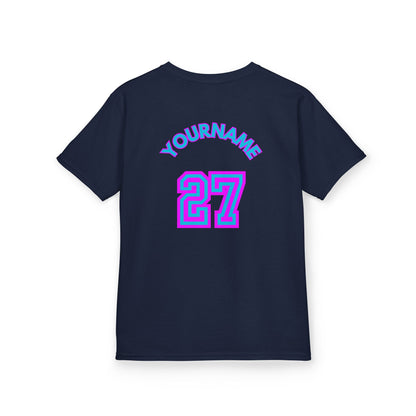 King Drip 27 Personalized Kids Baseball Tee -City Drip Design - Perfect for Young Athletes