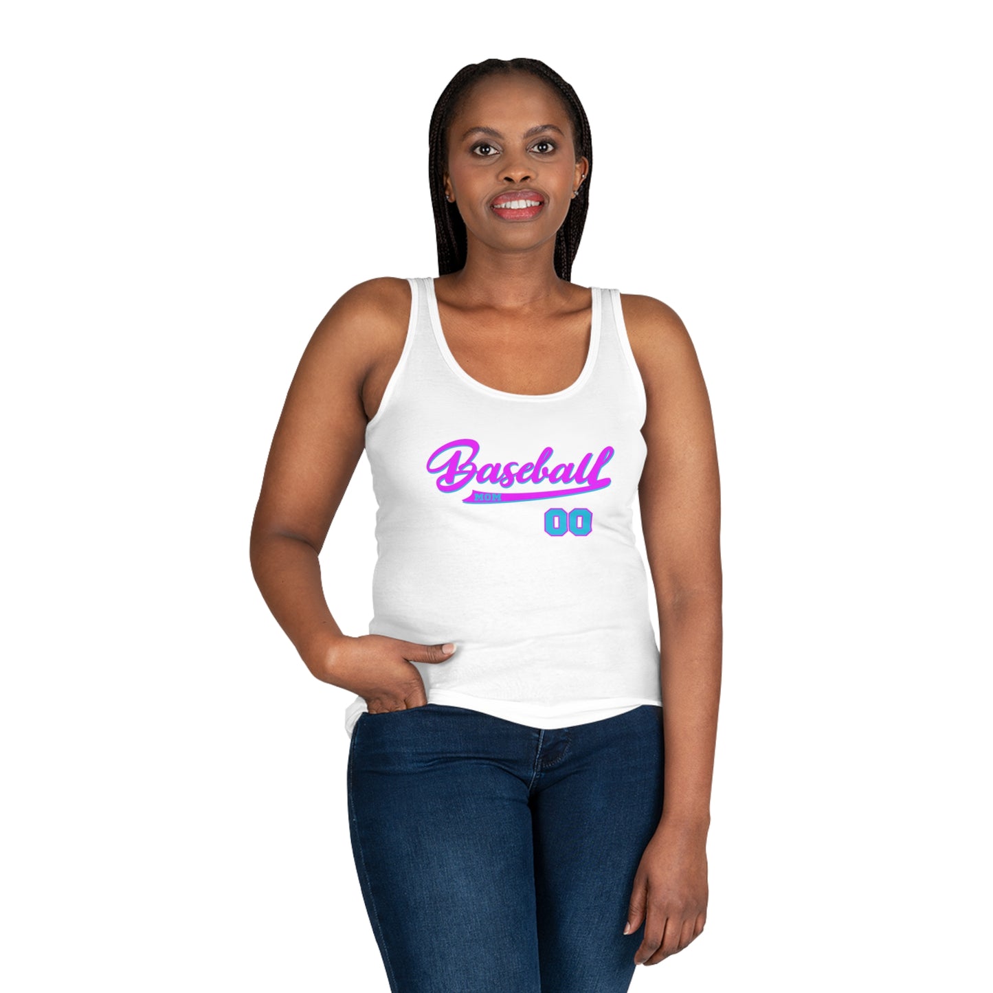 Customizable Women's Baseball Mom Tank Top - Sporty & Stylish
