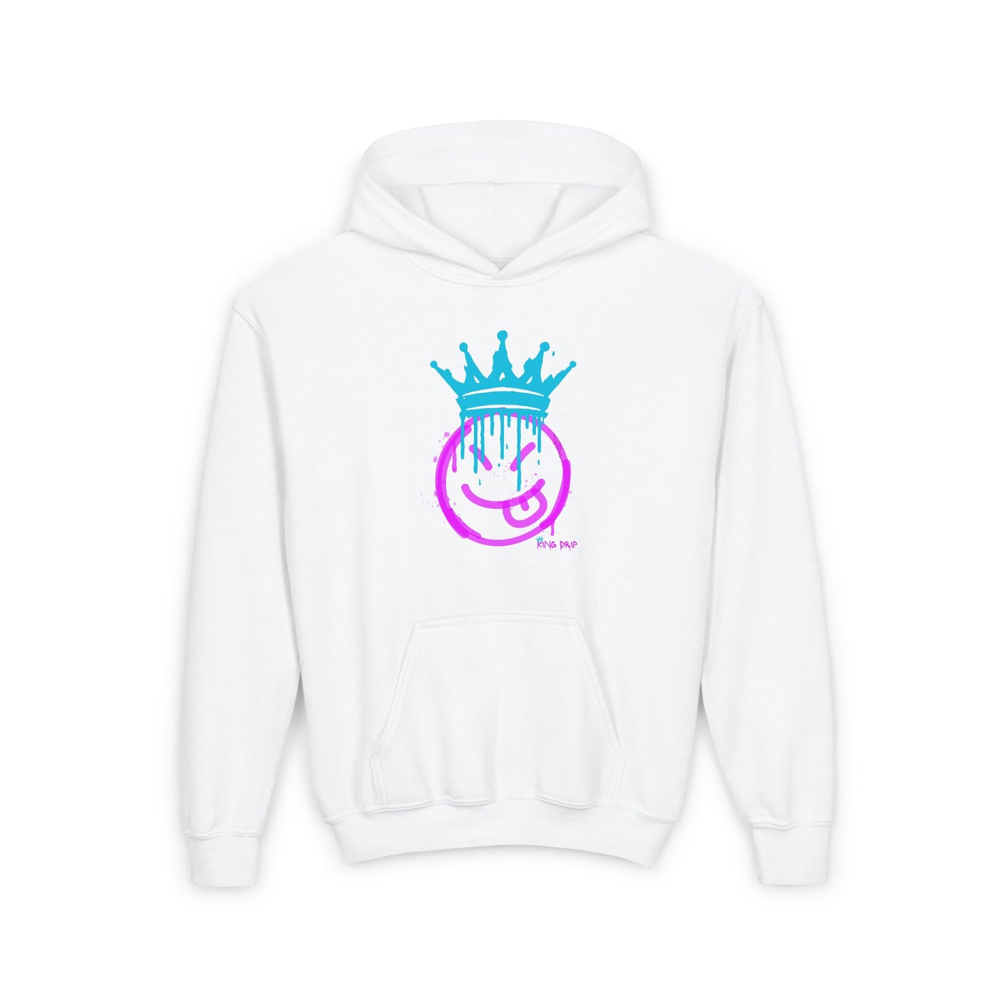 Youth Heavy Blend Hooded Sweatshirt King Drip 27 "Smile with your tongue out" Edition
