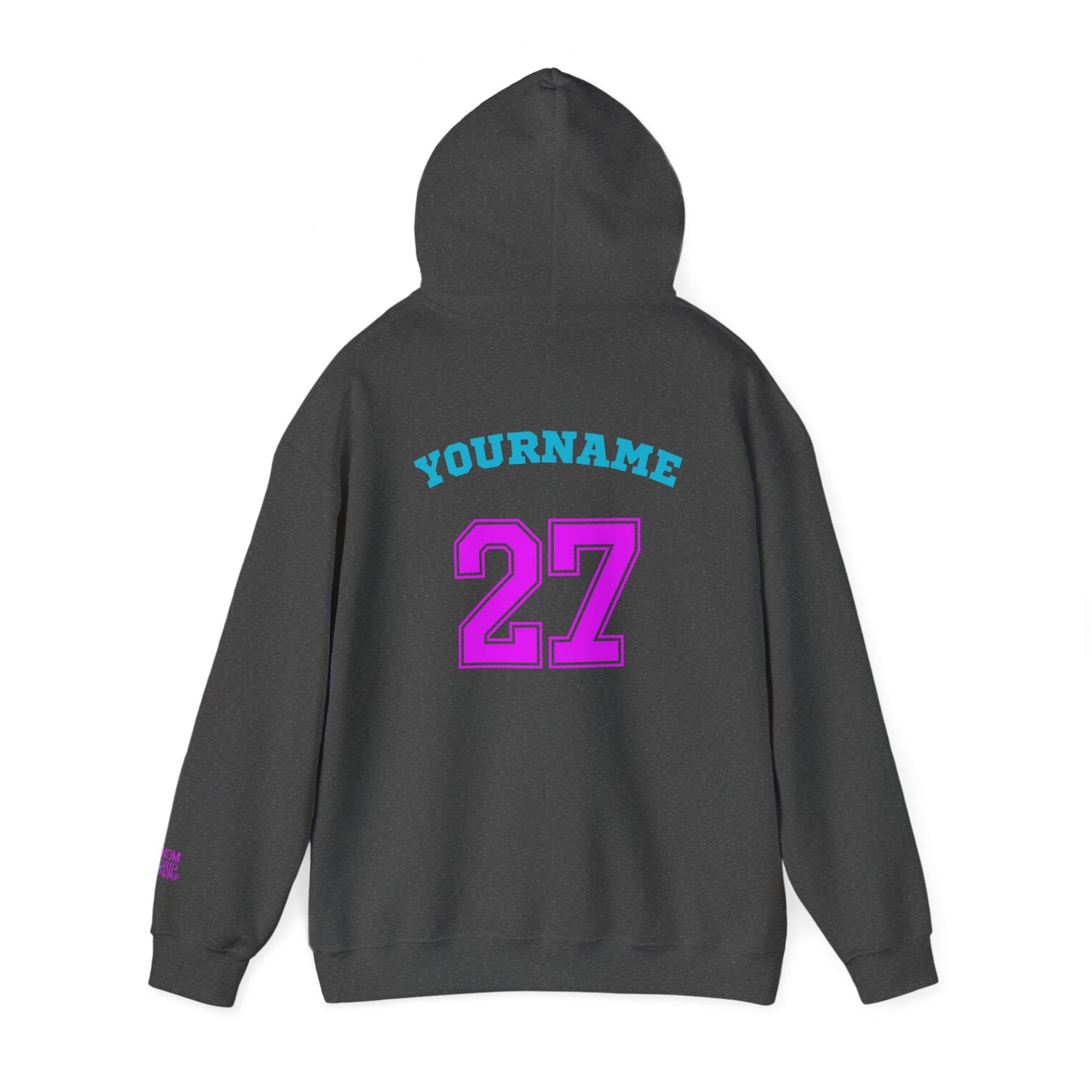 King Drip 27 MOM DRIP Custom Baseball Mom Hooded Sweatshirt - Unisex Heavy Blend™