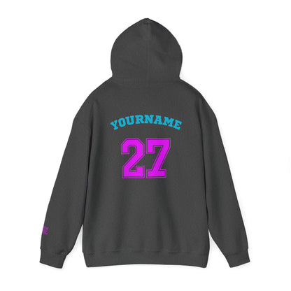 King Drip 27 MOM DRIP Custom Baseball Mom Hooded Sweatshirt - Unisex Heavy Blend™